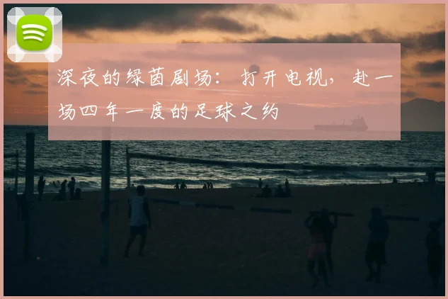 深夜的绿茵剧场:打开电视,赴一场四年一度的足球之约